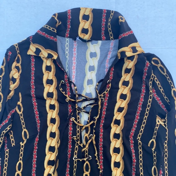 New GUESS BY MARCIANO Chain Reaction Top SZ S - Picture 7 of 10